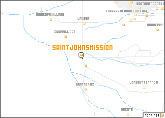 map of Saint Johns Mission