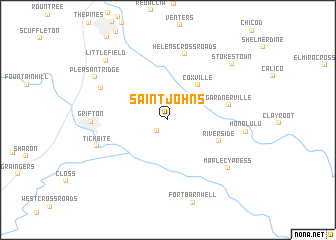 map of Saint Johns