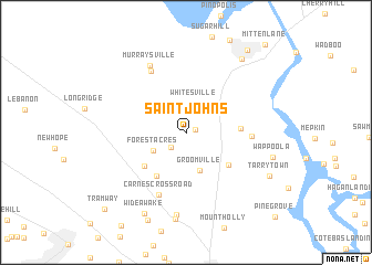 map of Saint Johns