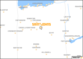 map of Saint Johns