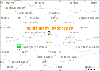 map of Saint-Juéry-les-Azalate
