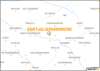 map of Saint-Julien-dʼArmagnac