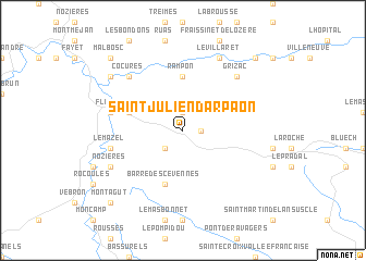 map of Saint-Julien-dʼArpaon