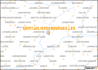 map of Saint-Julien-de-Bourdeilles