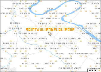 map of Saint-Julien-de-la-Liègue