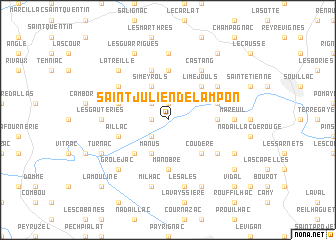 map of Saint-Julien-de-Lampon