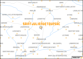 map of Saint-Julien-de-Toursac