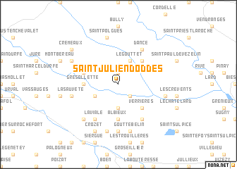 map of Saint-Julien-dʼOddes