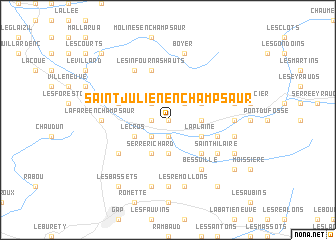 map of Saint-Julien-en-Champsaur