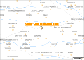 map of Saint-Julien-Gaulène