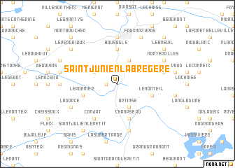 map of Saint-Junien-la-Bregère