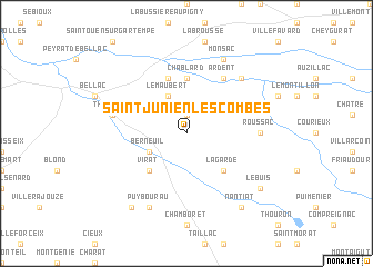 map of Saint-Junien-les-Combes