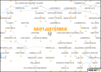 map of Saint-Just-en Brie