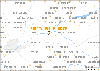 map of Saint-Just-le-Martel