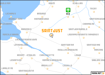 map of Saint-Just