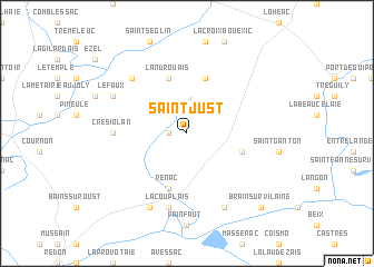 map of Saint-Just