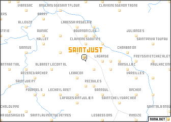 map of Saint-Just