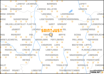 map of Saint-Just