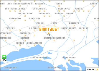 map of Saint-Just