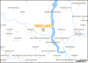 map of Saint-Just