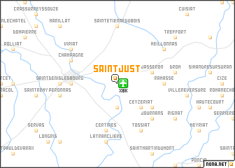 map of Saint-Just