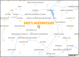 map of Saint-Lager-Bressac