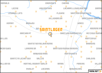 map of Saint-Lager