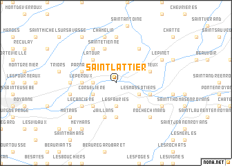map of Saint-Lattier