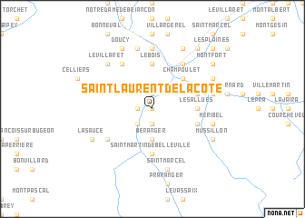 map of Saint-Laurent-de-la-Côte