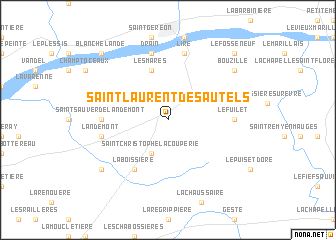 map of Saint-Laurent-des-Autels