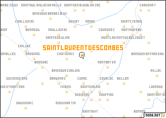 map of Saint-Laurent-des-Combes