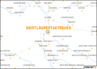 map of Saint-Laurent-de-Trèves