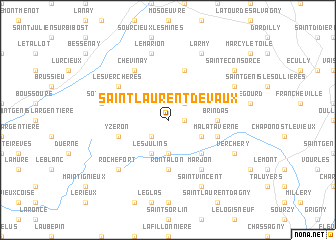 map of Saint-Laurent-de-Vaux