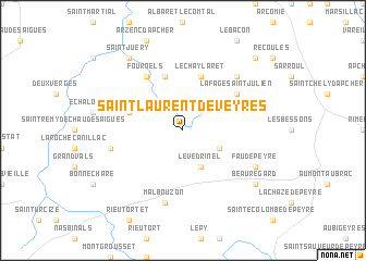 map of Saint-Laurent-de-Veyrès