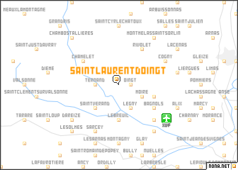map of Saint-Laurent-dʼOingt