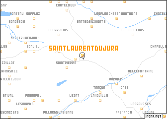 map of Saint-Laurent-du-Jura