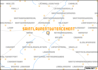 map of Saint-Laurent-du-Tencement