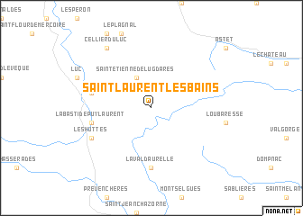 map of Saint-Laurent-les-Bains