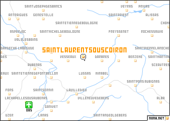 map of Saint-Laurent-sous-Coiron