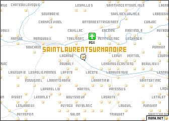 map of Saint-Laurent-sur-Manoire