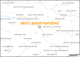 map of Saint-Laurent-sur-Sèvre