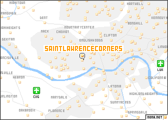 map of Saint Lawrence Corners