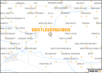 map of Saint-Léger-aux-Bois