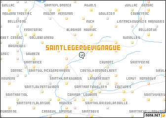 map of Saint-Léger-de-Vignague