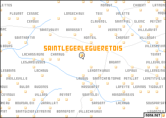 map of Saint-Léger-le-Guérétois