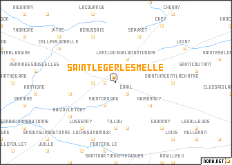 map of Saint-Léger-lès-Melle