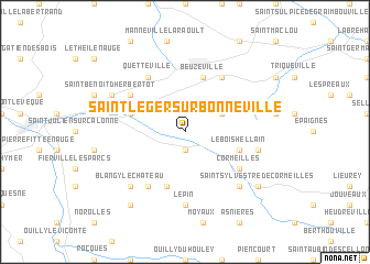 map of Saint-Léger-sur-Bonneville