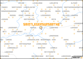 map of Saint-Léger-sur-Sarthe
