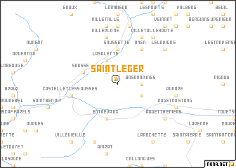 map of Saint-Léger