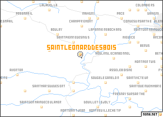 map of Saint-Léonard-des-Bois